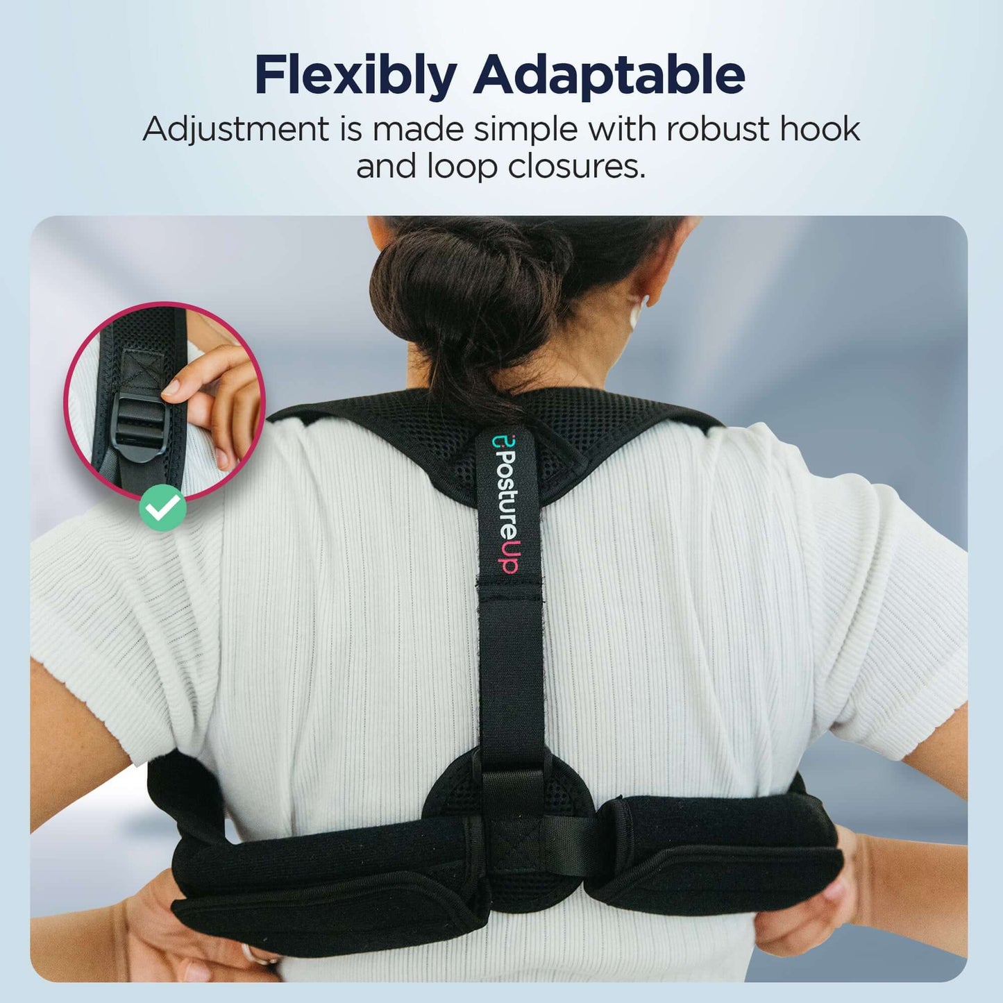 Unisex posture corrector for upper back inconspicuous