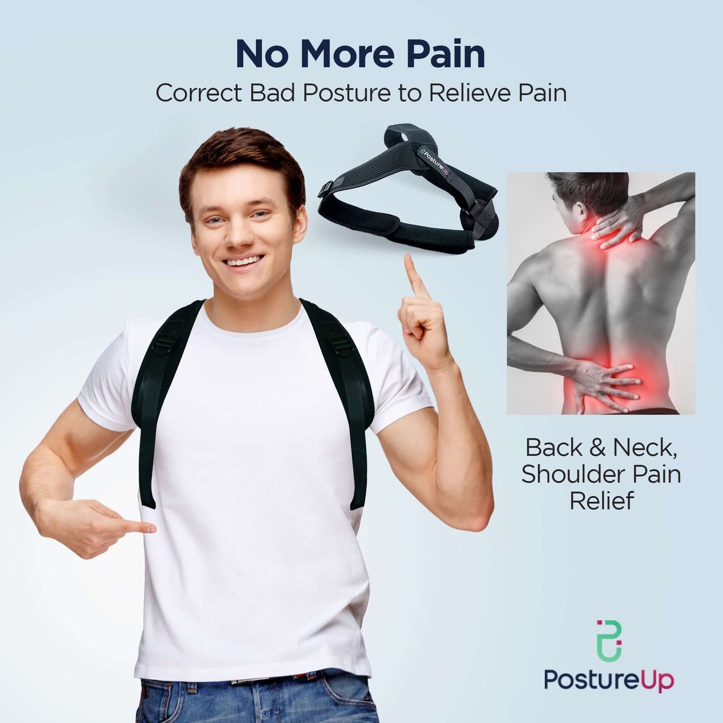 Unisex posture corrector for upper back portable