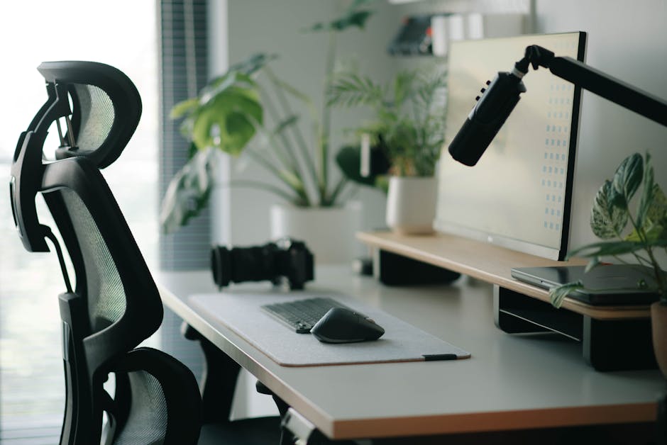 Modern 2026 ergonomic workspace with soft desk edges and cushions designed to prevent bruised arms and support healthier office posture