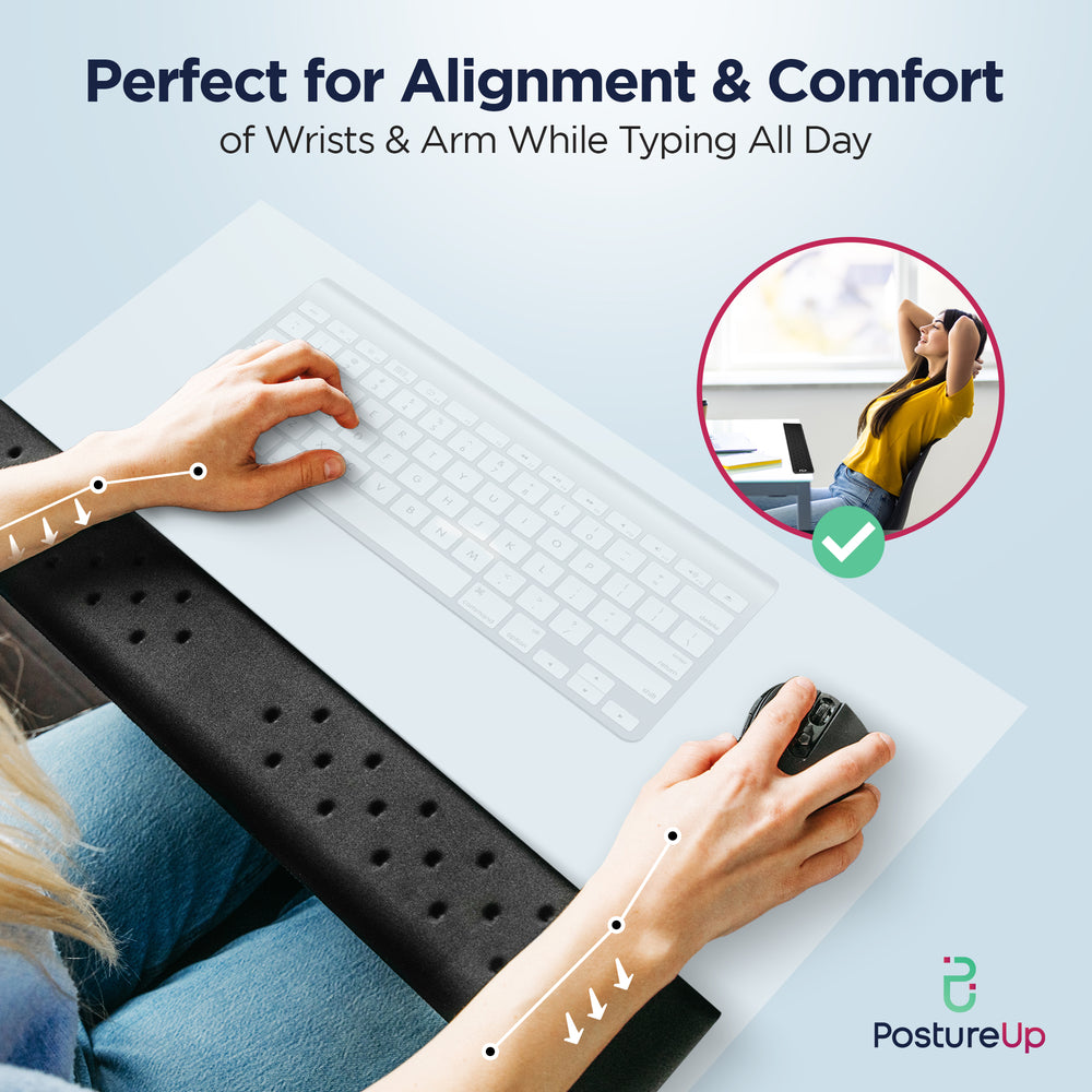 EdgeRest L-Shaped Wrist Rest and Elbow Cushion For Desk Edge